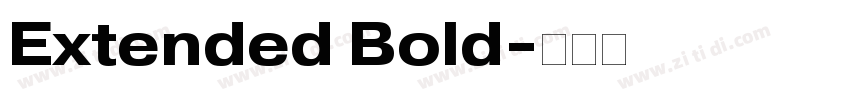 Extended Bold字体转换